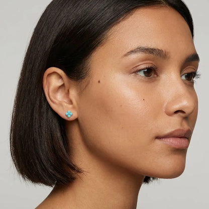 Aurélie Blue Stud Earrings - Joie d’Or