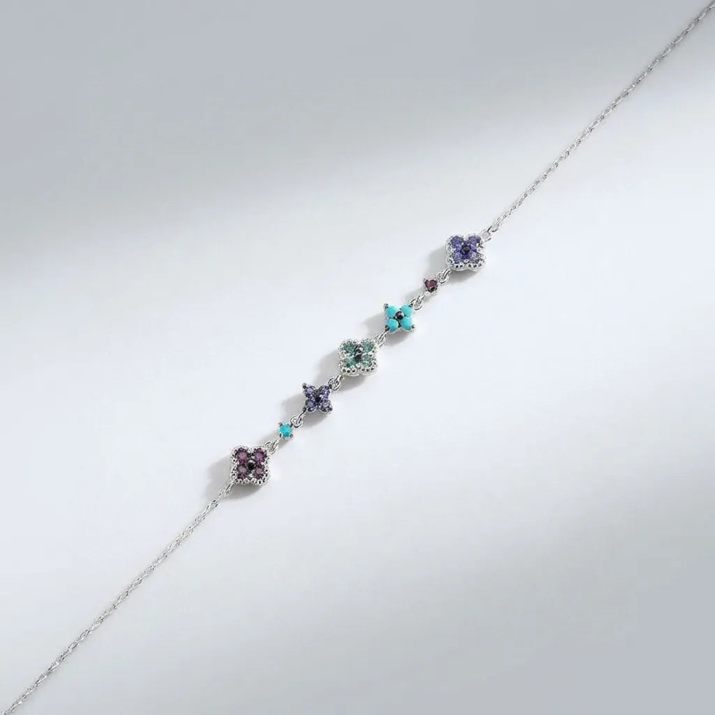 Aurélie Silver Cluster Bracelet - Joie d’Or