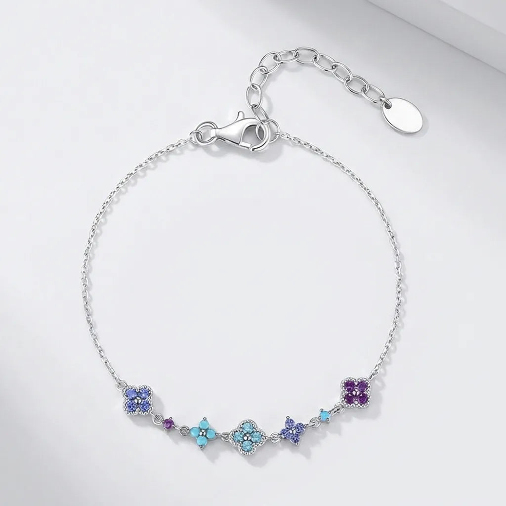 Aurélie Silver Cluster Bracelet - Joie d’Or