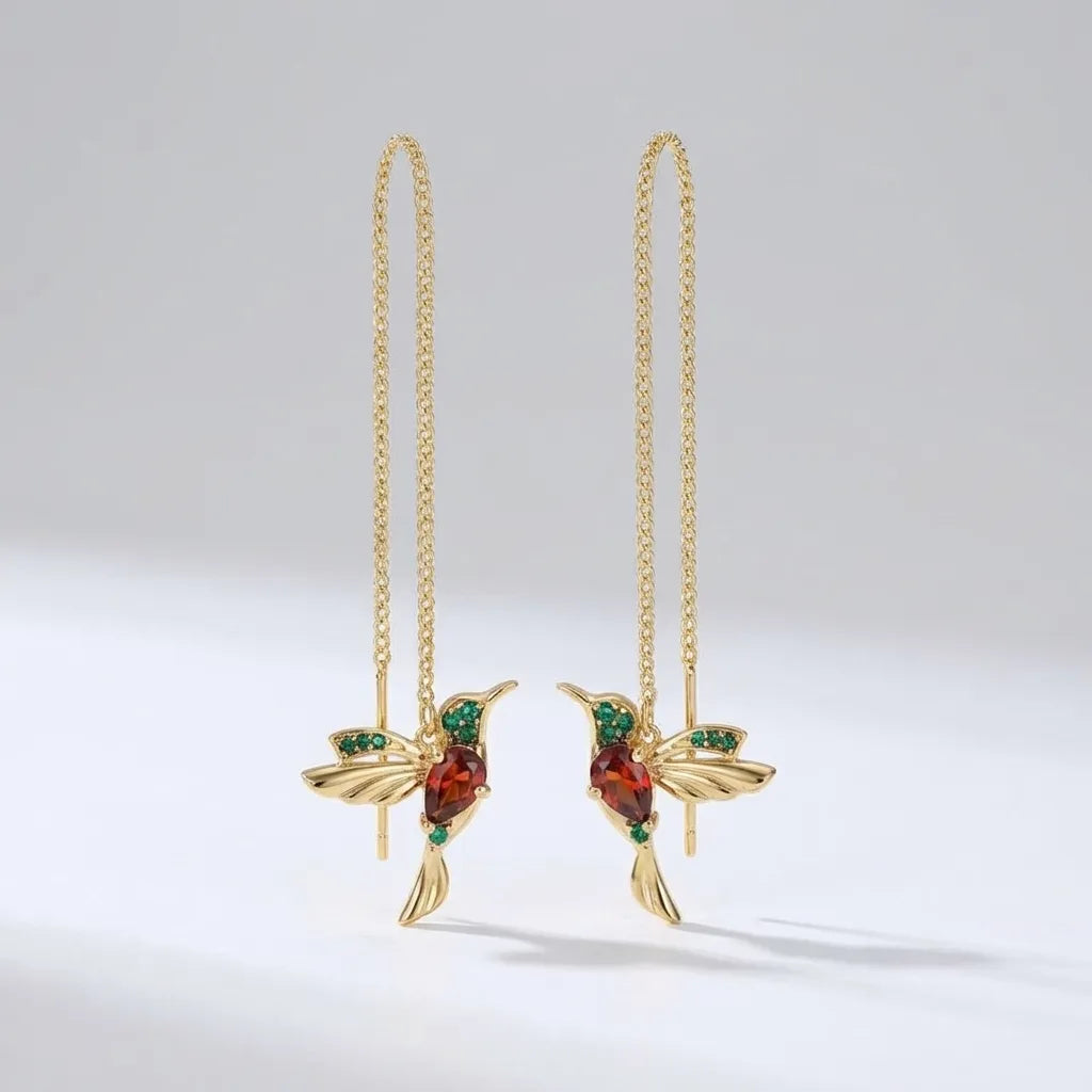 Crystal Hummingbirds Earrings - Joie d’Or