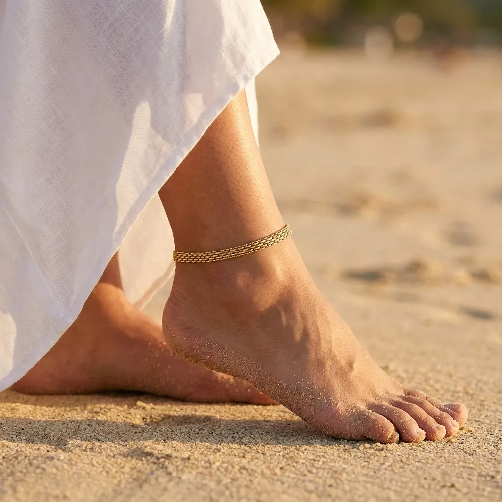 Imara Gold Chain Anklet - Joie d’Or