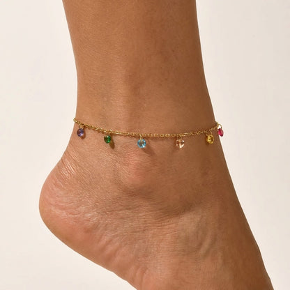 Amélie Sparkle Charms Anklet - Joie d’Or