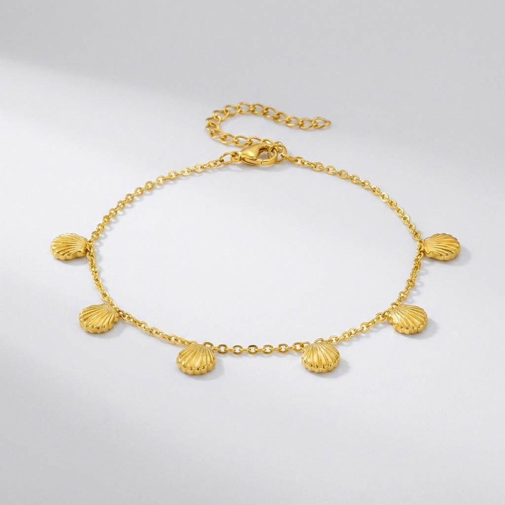 Sirena Gold Shell Anklet - Joie d’Or