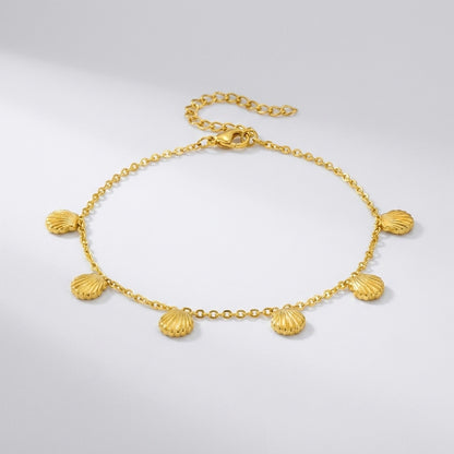 Sirena Gold Shell Anklet - Joie d’Or