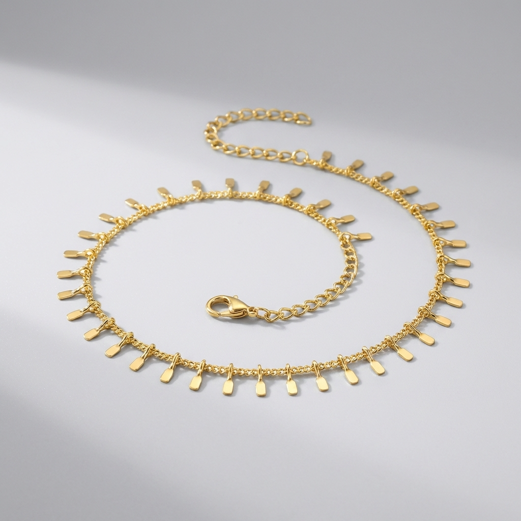 Élise Gold Tassel Anklet - Joie d’Or