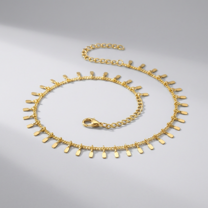 Élise Gold Tassel Anklet - Joie d’Or