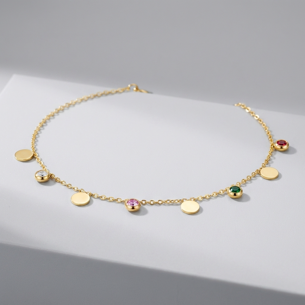 Léna Gold Drops Anklet - Joie d’Or