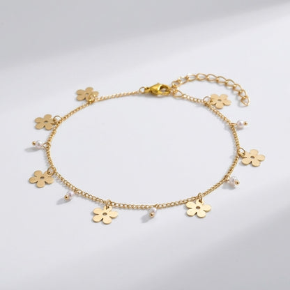 Emma Flower Gold Anklet - Joie d’Or