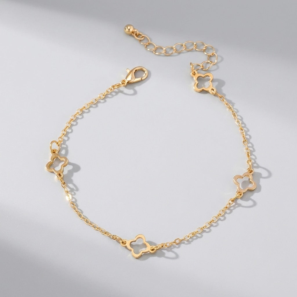 Emma Clover Gold Anklet - Joie d’Or