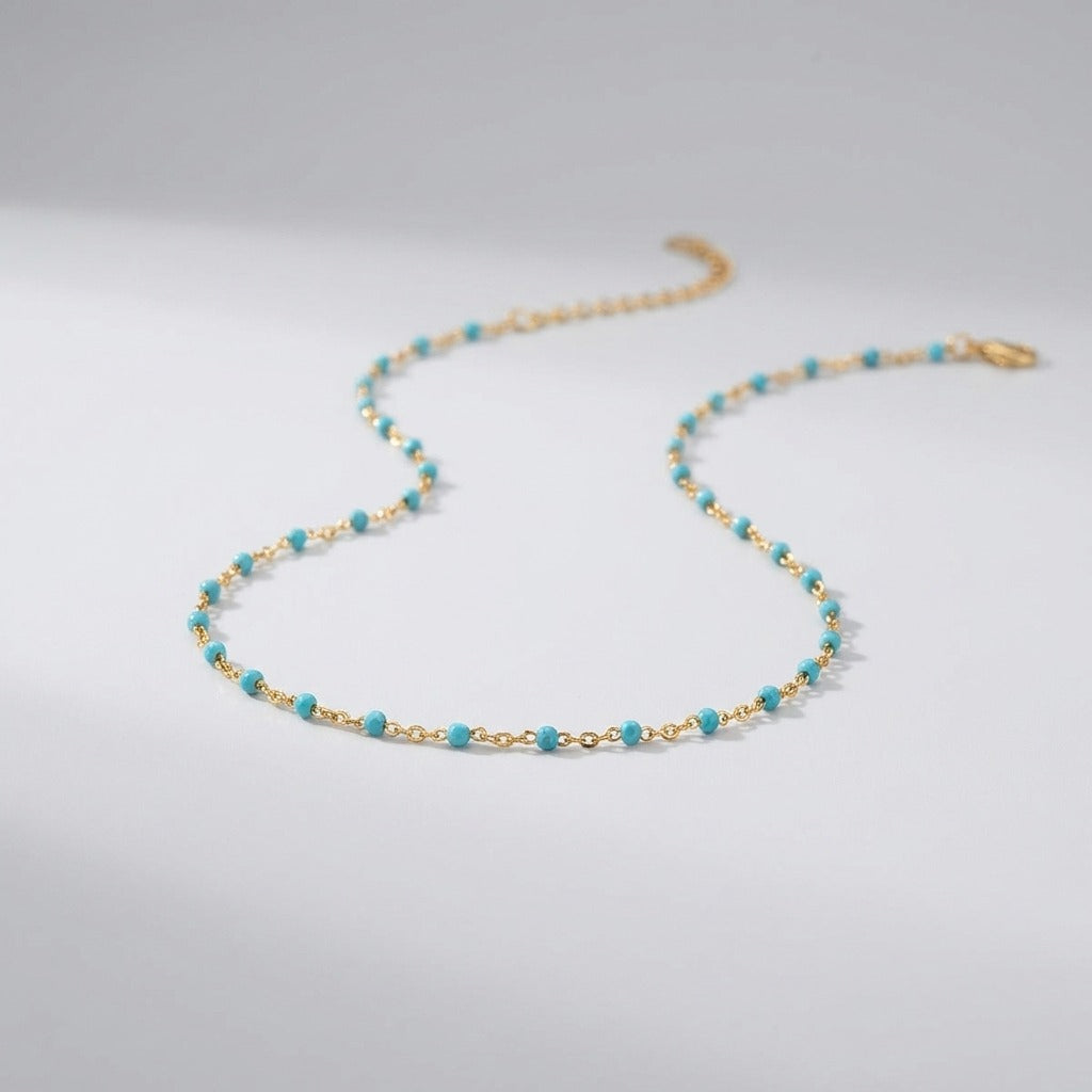 Capri Turquoise Chain Anklet - Joie d’Or