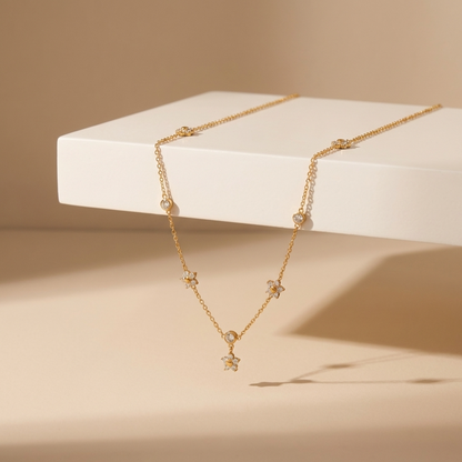 Mia Flower Crystal Necklace - Joie d’Or