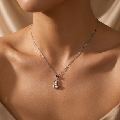 Amélie Silver Kitten Necklace