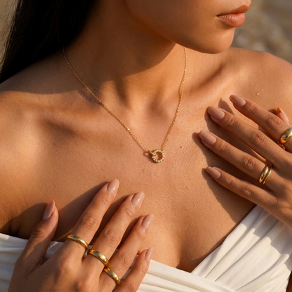 Isla Linked Circle Necklace