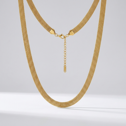 Élise Gold Mesh Necklace - Joie d’Or