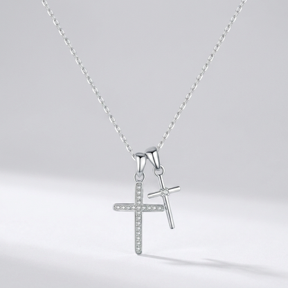 Camille Double Cross Necklace - Joie d’Or