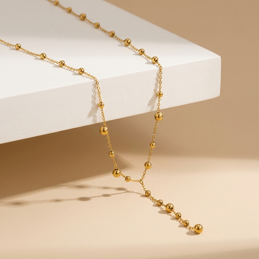 Aurélie Golden Drop Necklace - Joie d’Or