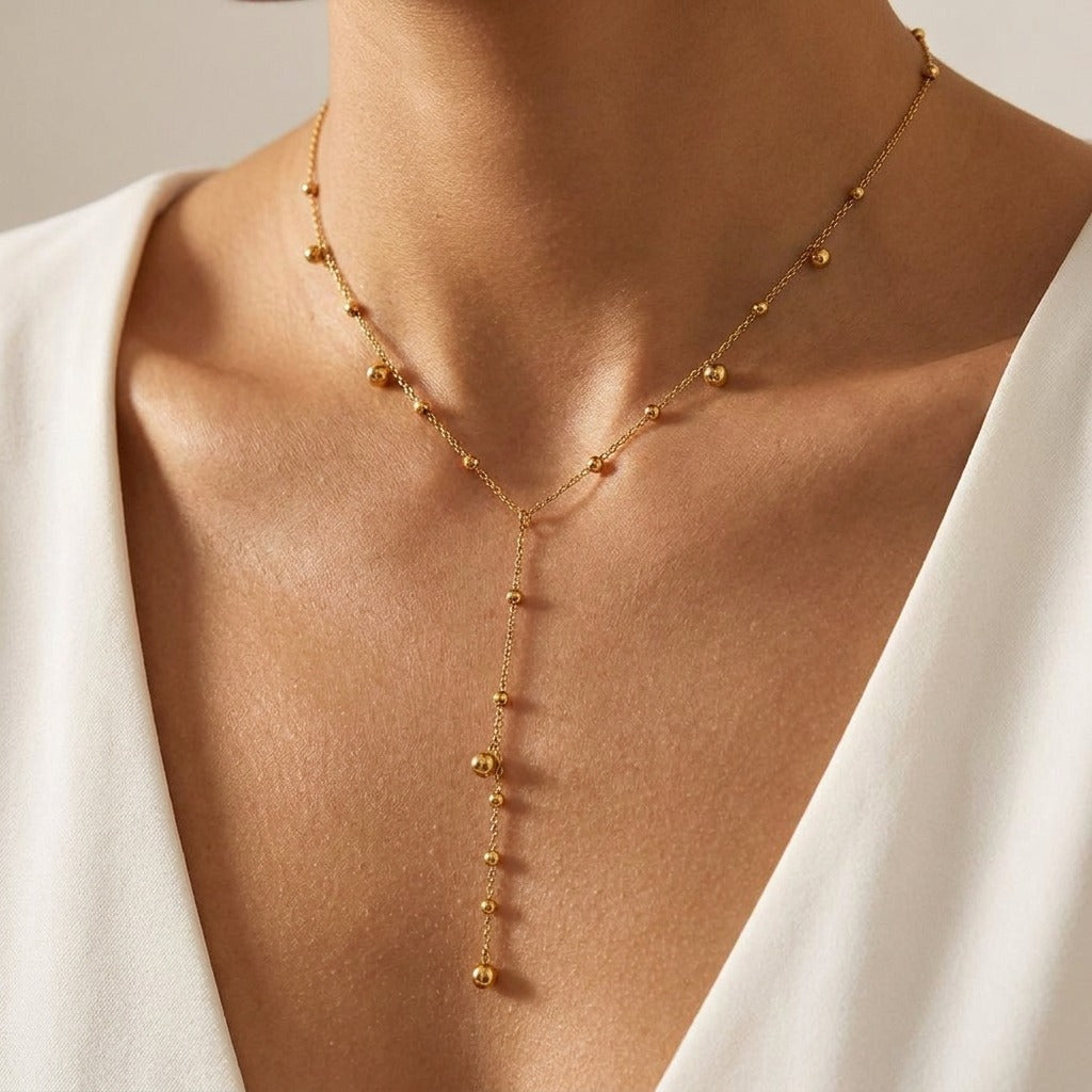 Aurélie Golden Drop Necklace - Joie d’Or