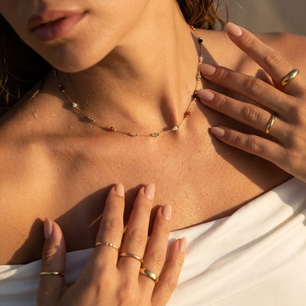 Alla Beaded Stone Necklace - Joie d’Or