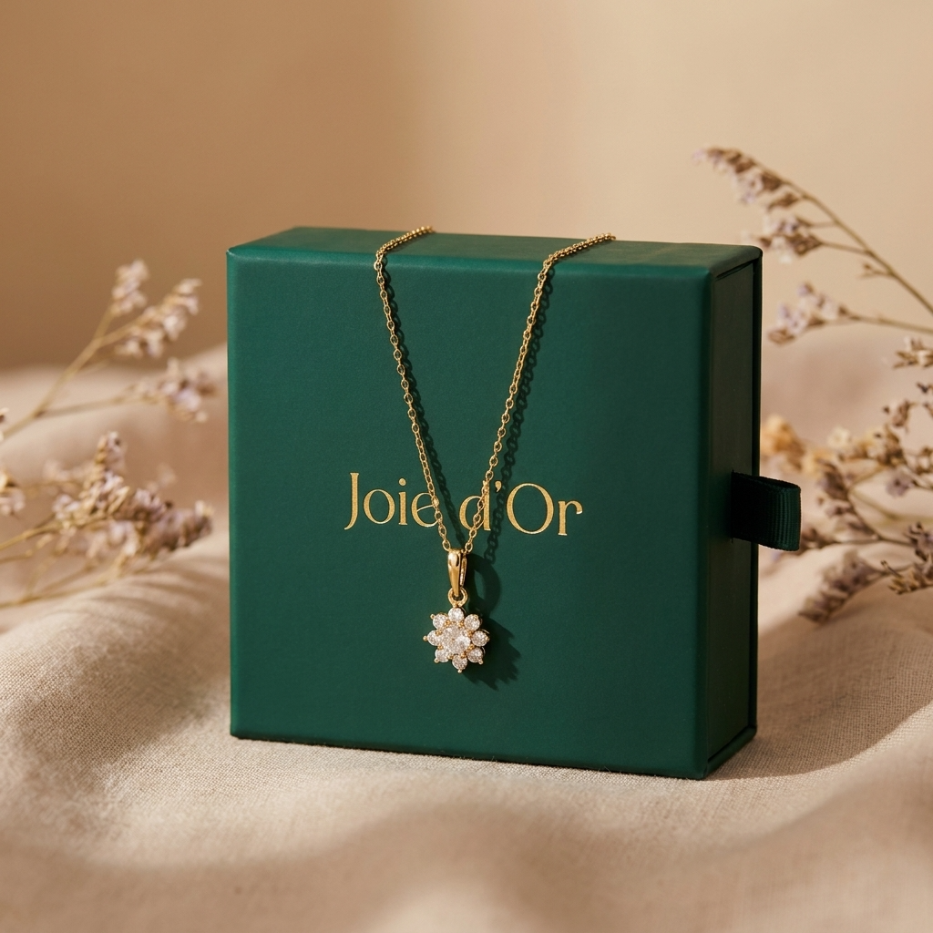 Elisa Crystal Flower Necklace - Joie d’Or