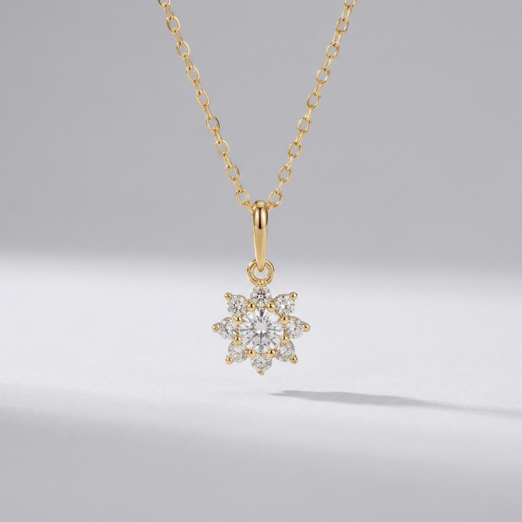 Elisa Crystal Flower Necklace - Joie d’Or
