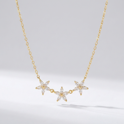 Maia Crystal Flower Necklace - Joie d’Or