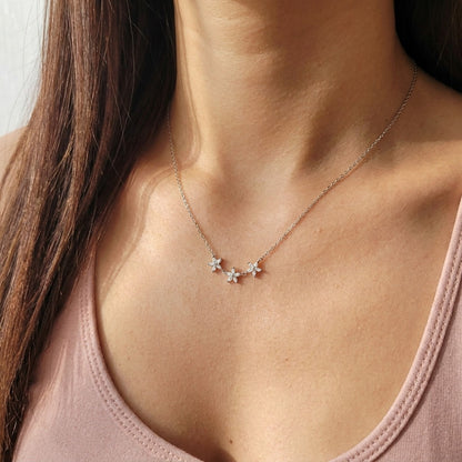 Maia Crystal Flower Necklace - Joie d’Or