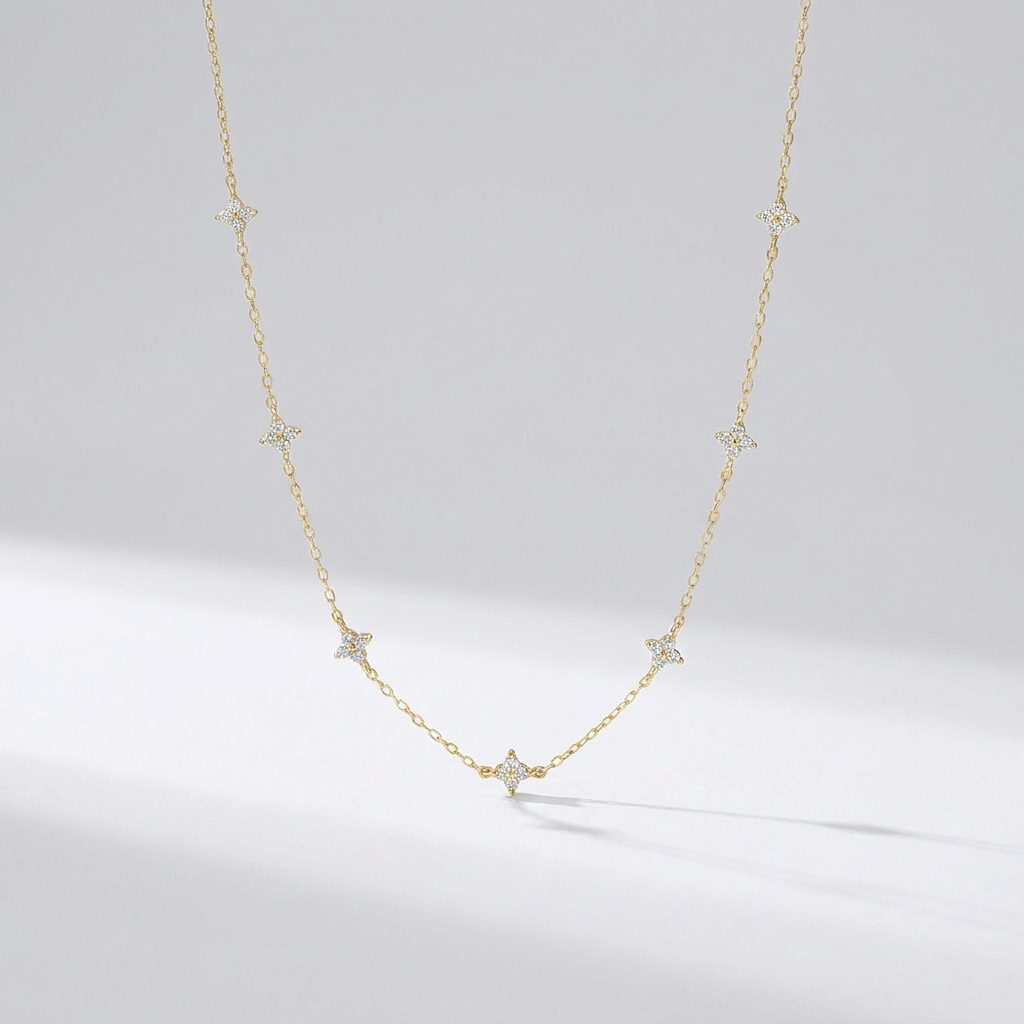 Mia Dainty Crystal Necklace - Joie d’Or