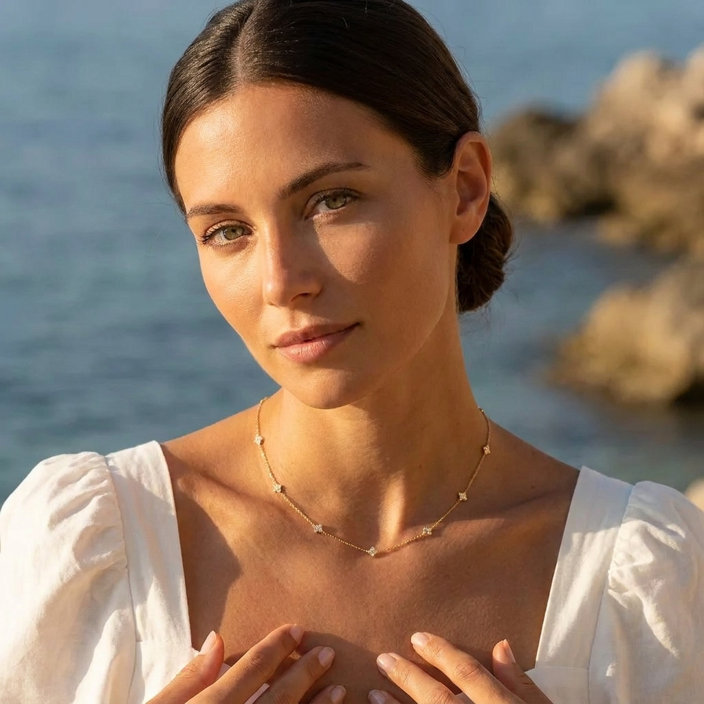 Mia Dainty Crystal Necklace - Joie d’Or