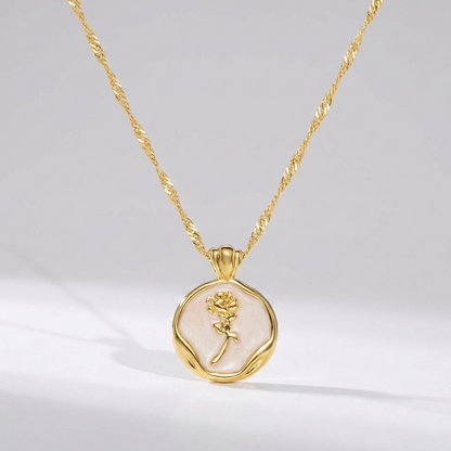 Rose Gold Pendant Necklace - Joie d’Or