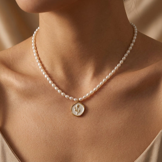 Rose Gold Pendant Necklace - Joie d’Or