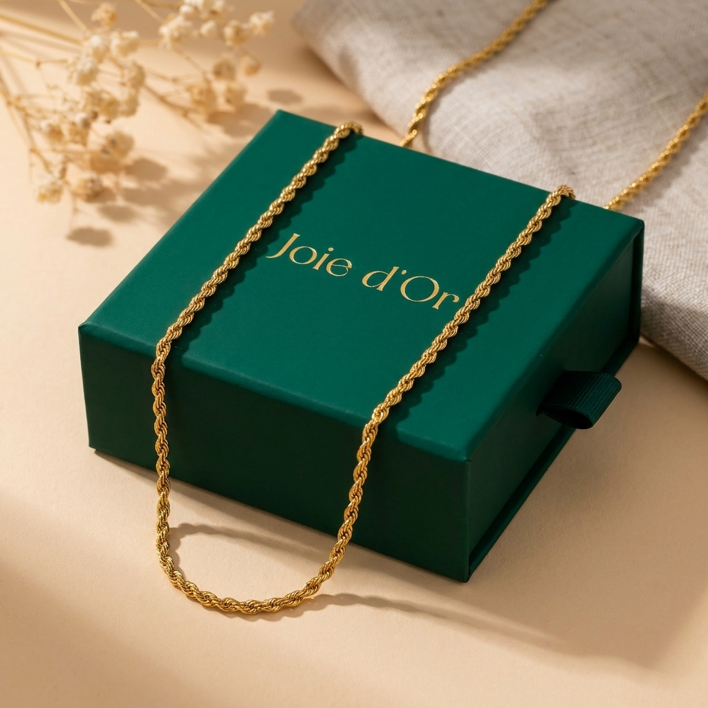 Calle Rope Chain Gold Necklace - Joie d’Or