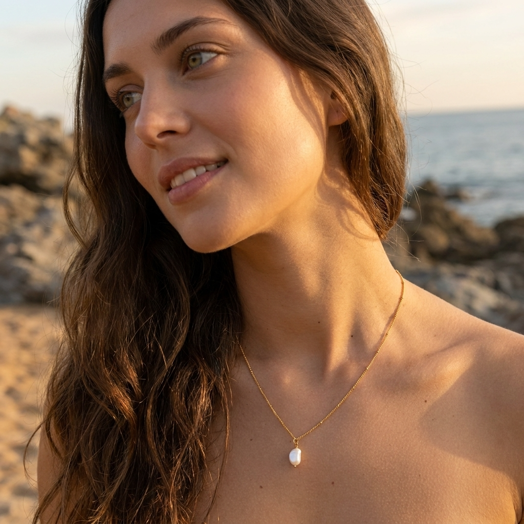 Luna Pearl Pendant - Joie d’Or