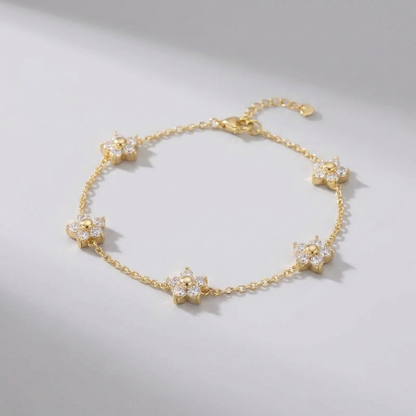Mia Flower Crystal Bracelet - Joie d’Or