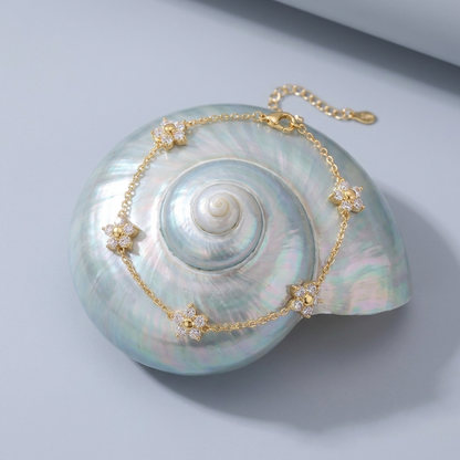Mia Flower Crystal Bracelet - Joie d’Or