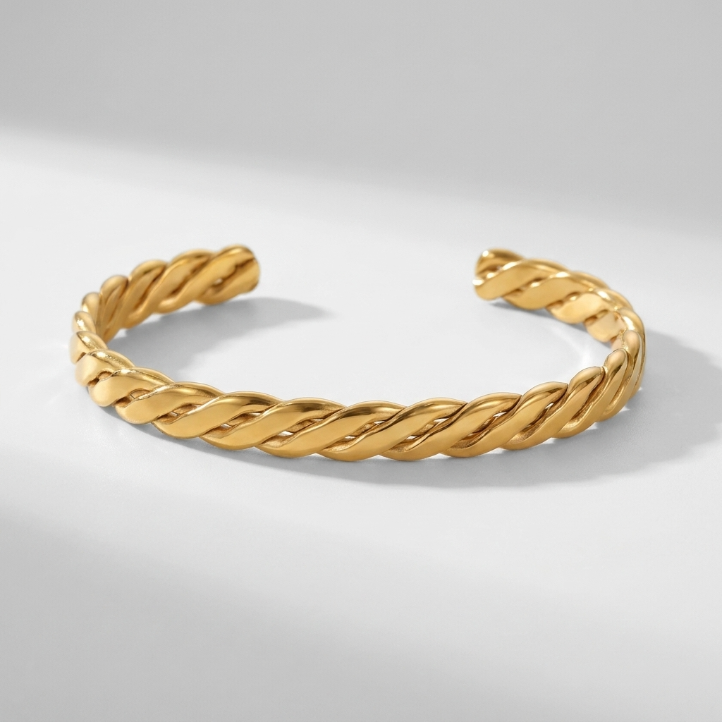 Emma Twist Bold Gold Bangle - Joie d’Or