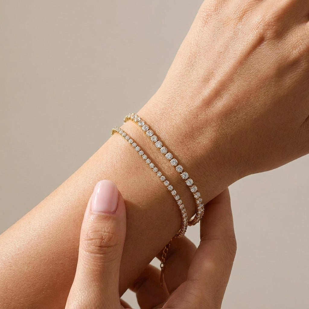 Léa Double Tennis Bracelet Set - Joie d’Or