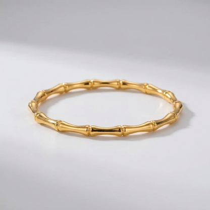 Emma Bamboo Gold Bangle - Joie d’Or