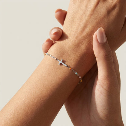 Amélie Cross Bead Bracelet - Joie d’Or