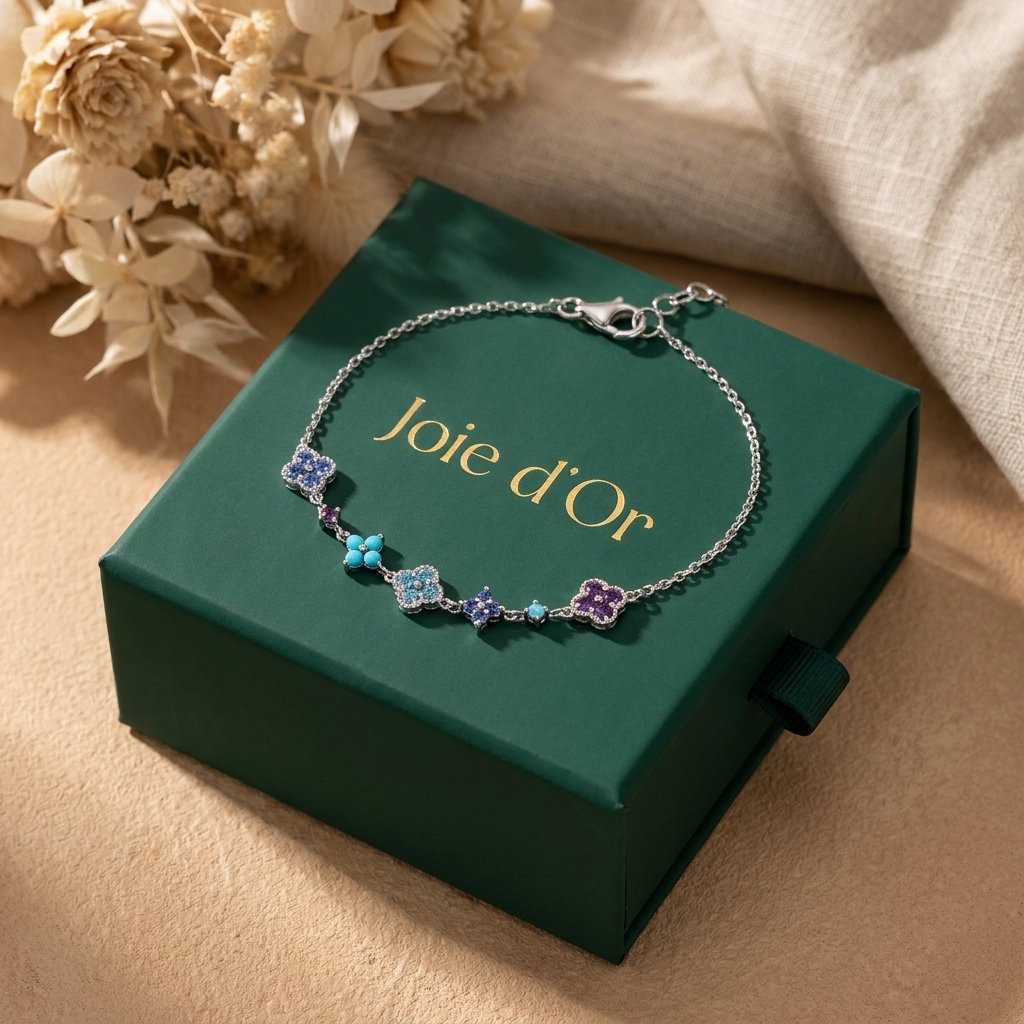Aurélie Silver Cluster Bracelet - Joie d’Or