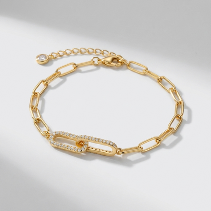 Aurélie Pavé Link Bracelet - Joie d’Or