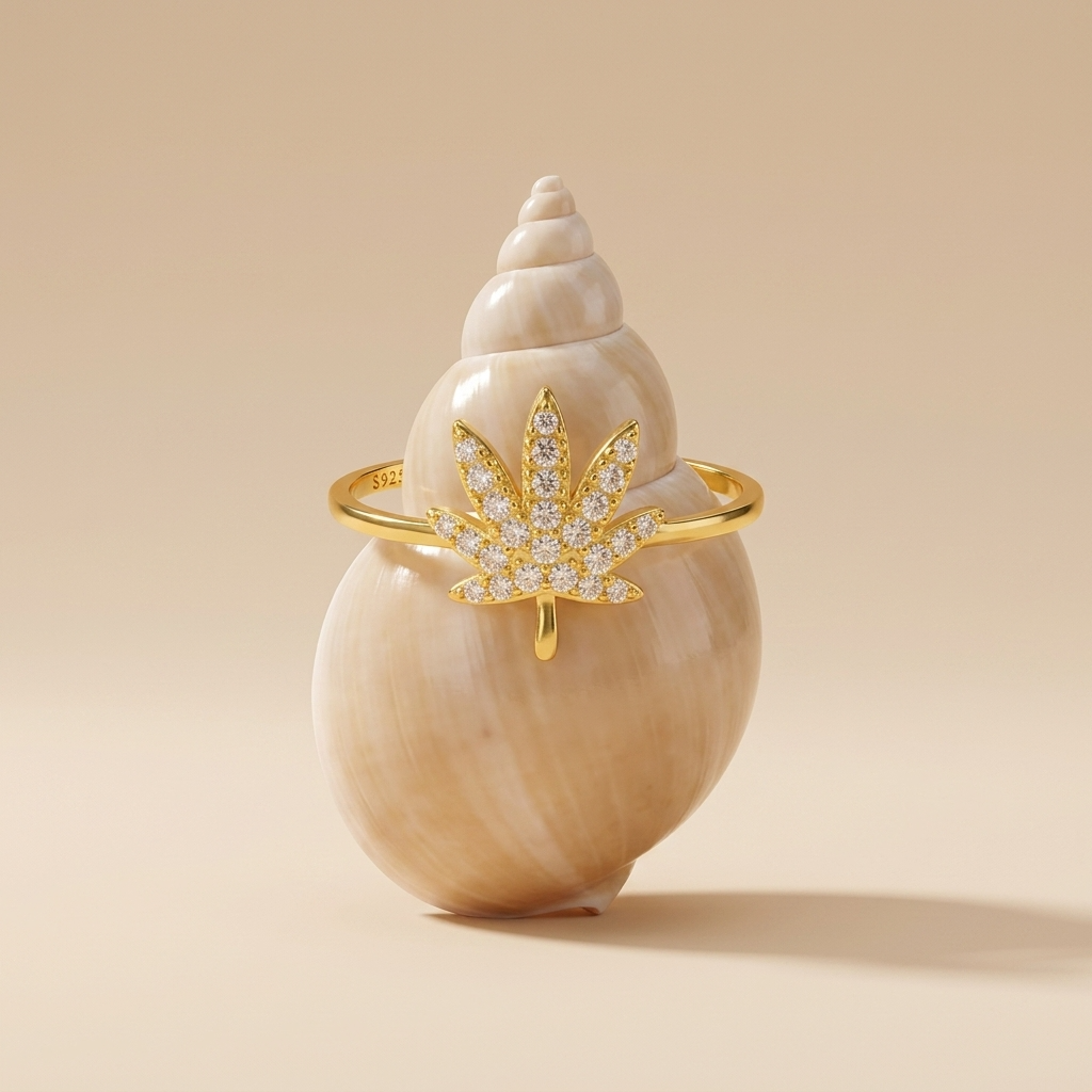 Lydia Crystal Leaf Ring - Joie d’Or