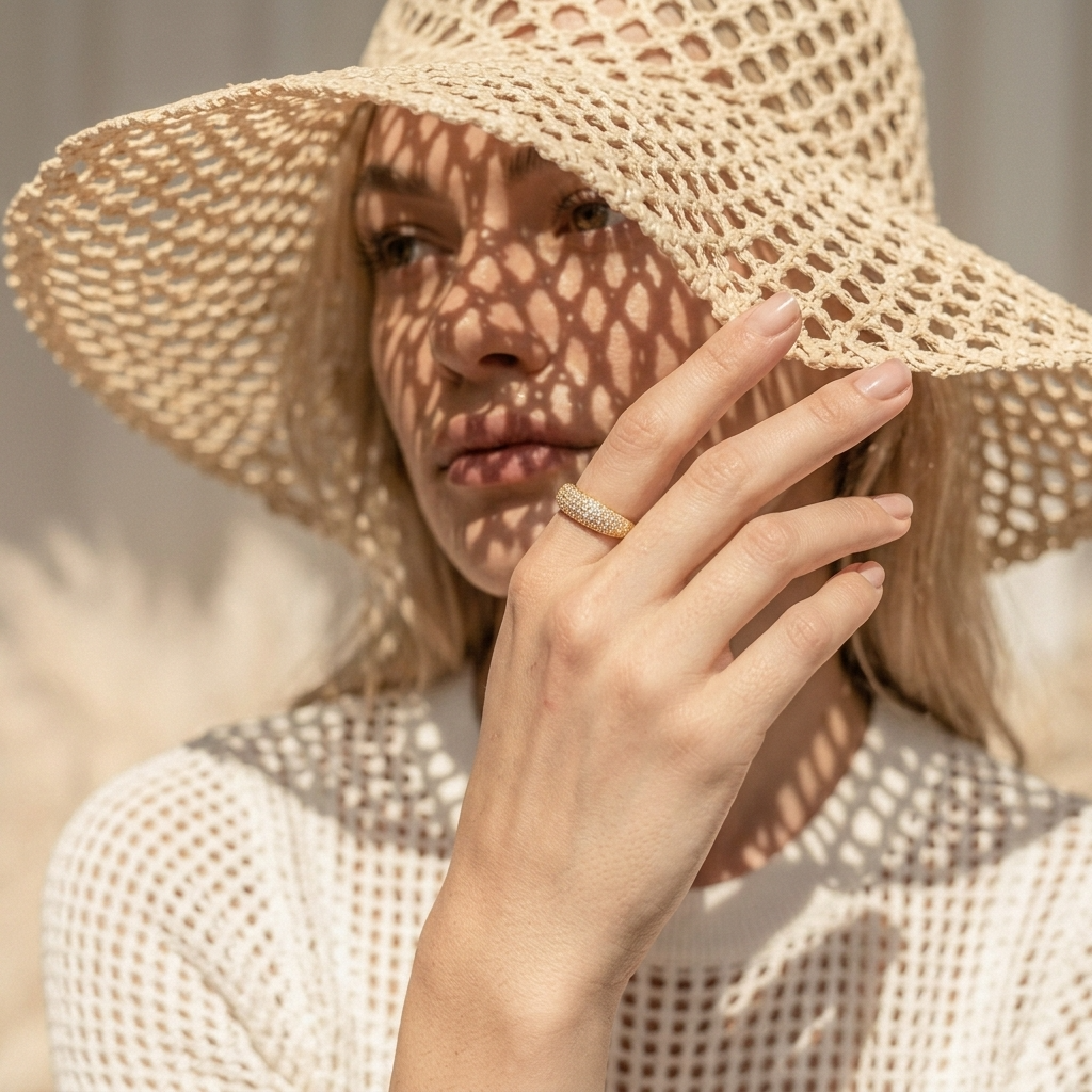 Emilie Luxe Pavé Ring - Joie d’Or