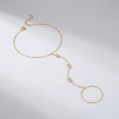 Amélie Crystal Heart Bracelet - Joie d’Or