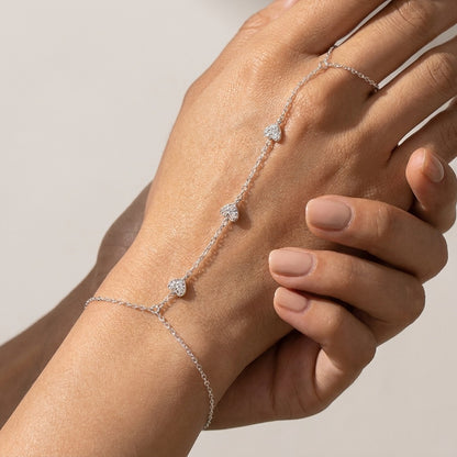 Amélie Crystal Heart Bracelet - Joie d’Or