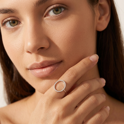Luna Circle Silver Ring - Joie d’Or