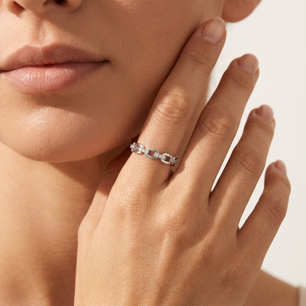 Ava Link Silver Ring - Joie d’Or