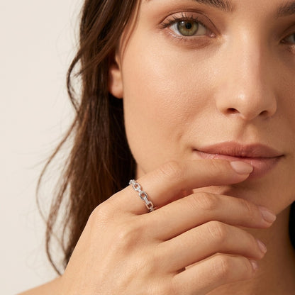 Ava Link Silver Ring - Joie d’Or