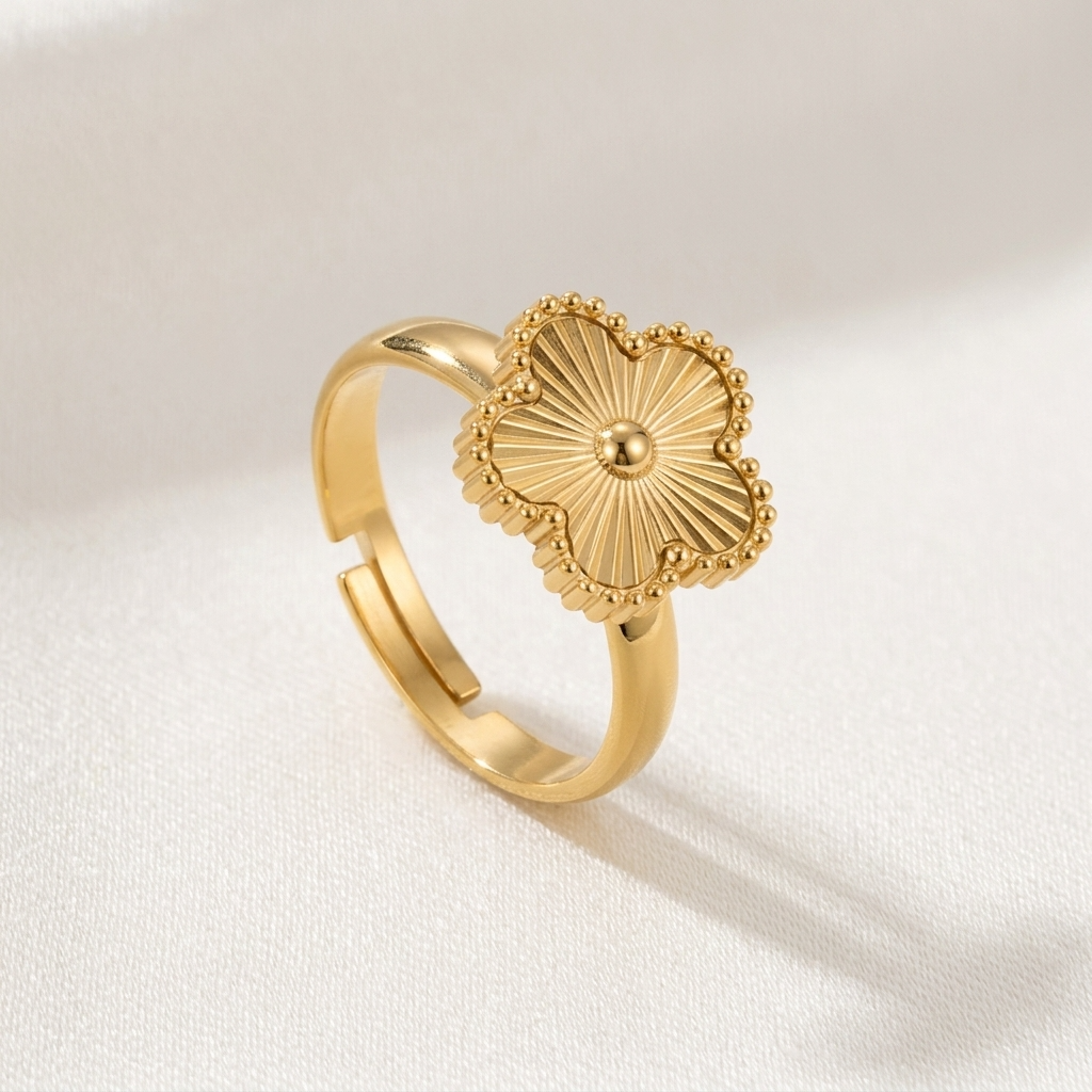 Rowena Gold Flower Ring - Joie d’Or