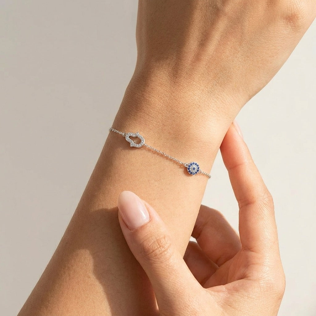 Chloé Hamsa & Evil Eye Bracelet - Joie d’Or