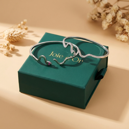 Liana Crystal Snake Bangle - Joie d’Or